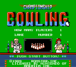 Championship Bowling title screenshot